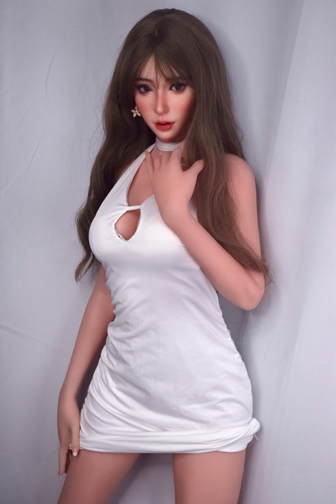 165cm/5ft5in D-Cup Amami Tomoko  White Slit Skirt Sex Dolls