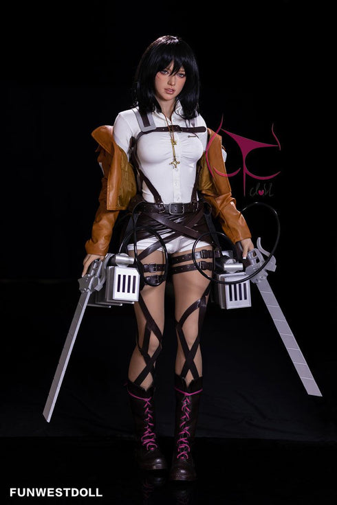 159cm/5ft2in A-Cup Attack On Titan Cosplay Mikasa Ackerman Sex Dolls - Sex Doll - RealDolls4U