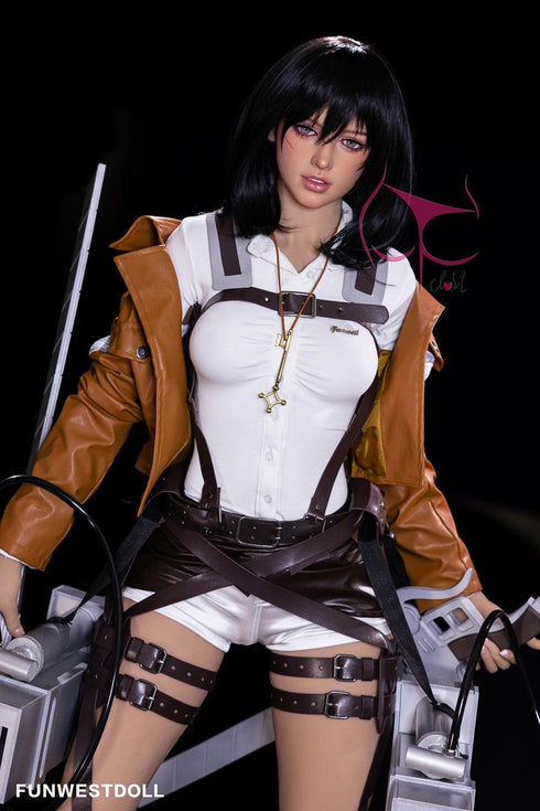 159cm/5ft2in A-Cup Attack On Titan Cosplay Mikasa Ackerman Sex Dolls - Sex Doll - RealDolls4U