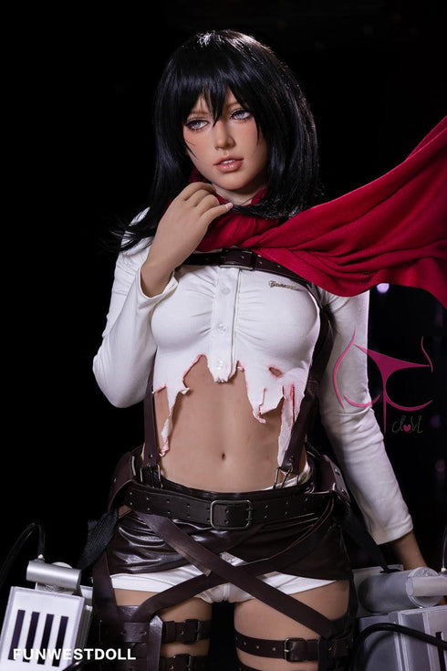 159cm/5ft2in A-Cup Attack On Titan Cosplay Mikasa Ackerman Sex Dolls - Sex Doll - RealDolls4U