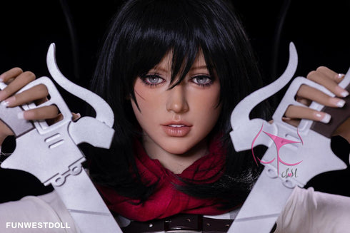 159cm/5ft2in A-Cup Attack On Titan Cosplay Mikasa Ackerman Sex Dolls - Sex Doll - RealDolls4U