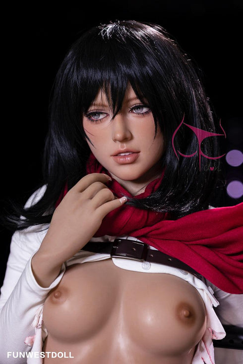 159cm/5ft2in A-Cup Attack On Titan Cosplay Mikasa Ackerman Sex Dolls - Sex Doll - RealDolls4U