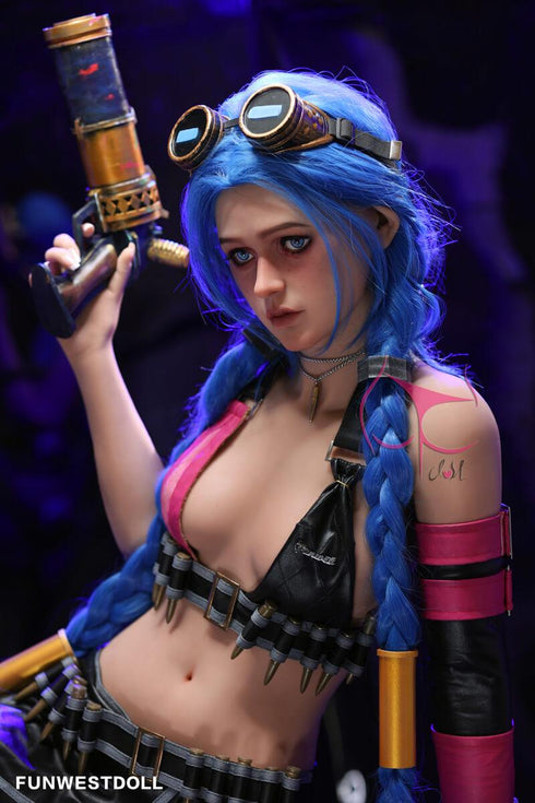 159cm/5ft2in A-Cup Jinx LOL Game Sex Dolls [In Stock | EU Only] - Sex Doll - RealDolls4U