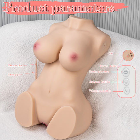 44 cm Sex Doll Torso Agatha With Auto Sucking Vagina [In Stock | US Only]