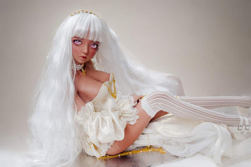 60cm/23.6in A-Cup Sofia Müller White-haired Bride in White Wedding Dress Mini Sex Dolls - Sex Doll - RealDolls4U