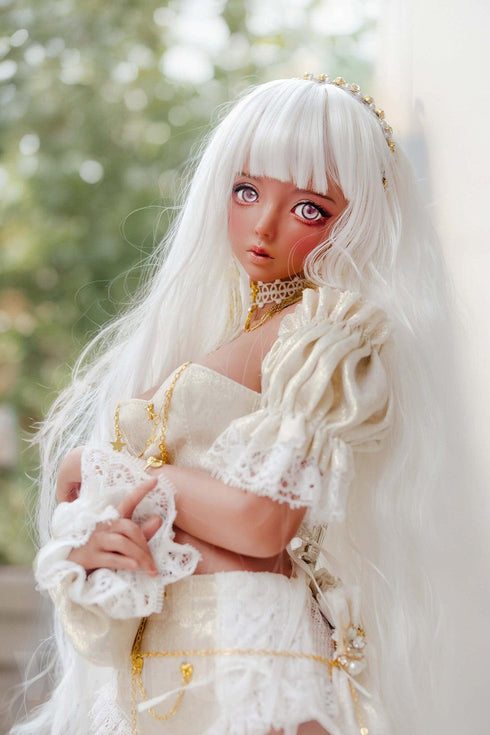 60cm/23.6in A-Cup Sofia Müller White-haired Bride in White Wedding Dress Mini Sex Dolls - Sex Doll - RealDolls4U