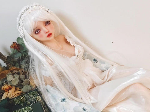 60cm/23.6in B-Cup Pure White Bride Emma Schmidt Mini Sex Dolls - Sex Doll - RealDolls4U