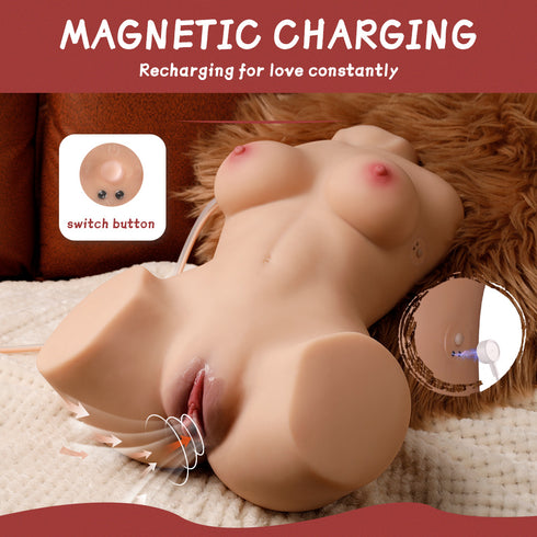 44.98 cm / 17.71 in  With Auto Sucking Vagina Sex Doll Torso [In Stock | US Only]