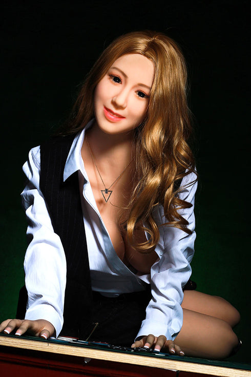 168cm (5ft 6.1in) Smile Face Asian Doll With Blond Hair Sex Doll | RealDolls4U