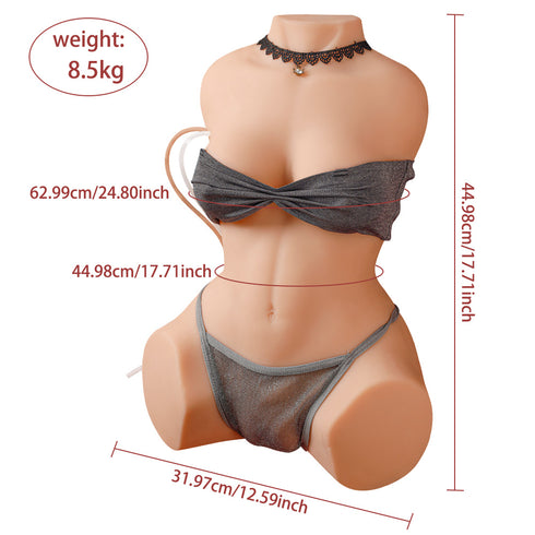 44.98 cm / 17.71 in  With Auto Sucking Vagina Sex Doll Torso [In Stock | US Only]