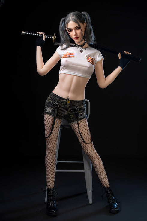 173cm Movable Jaw Silicone Head  #M7 Harley Quinn Sex Doll Anime Doll | RealDolls4U