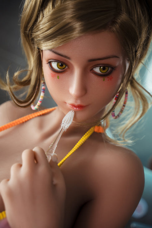 157cm/5ft1in F-Cup Barbie Cosplay Silicone Head Sex doll - RealDolls4U