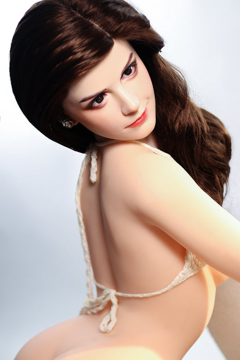 155cm/5ft1in B-Cup Celebrity Chanel Style Silicone Head Sex Dolls - RealDolls4U